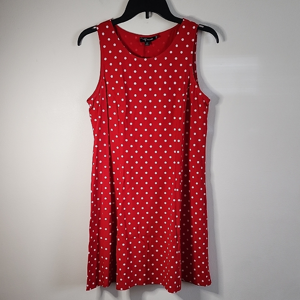 My Michelle Red and White Polka Dot Mini Dress Minnie Mouse Womens 11/12